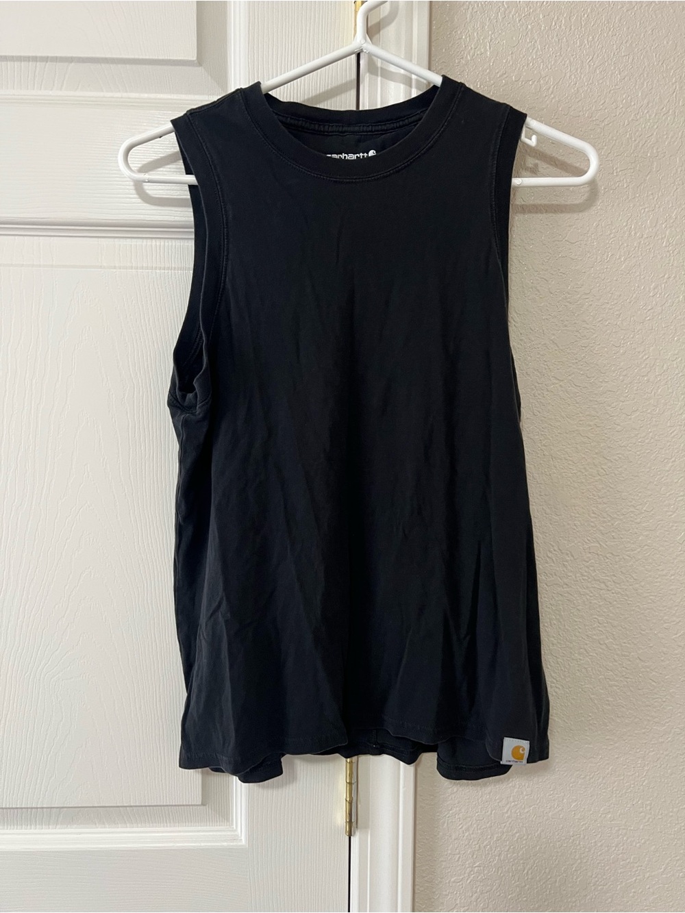 Carhartt Womens Black Relaxed Fit Sleeveless Tank Top Size M TK6176-W